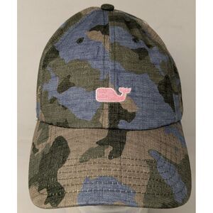 Vineyard Vines Camo Hat with Pink Logo